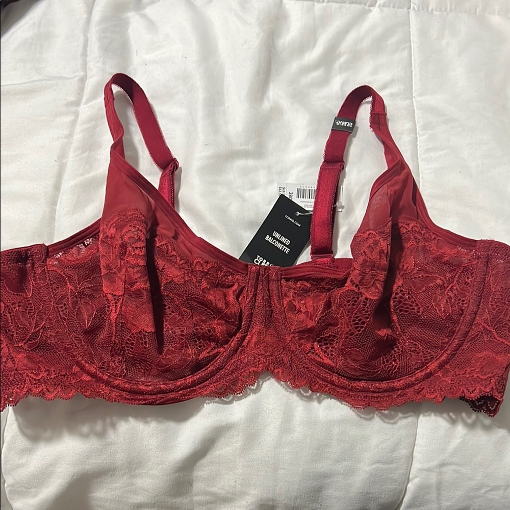 Torrid Elegant Red Lace Bra